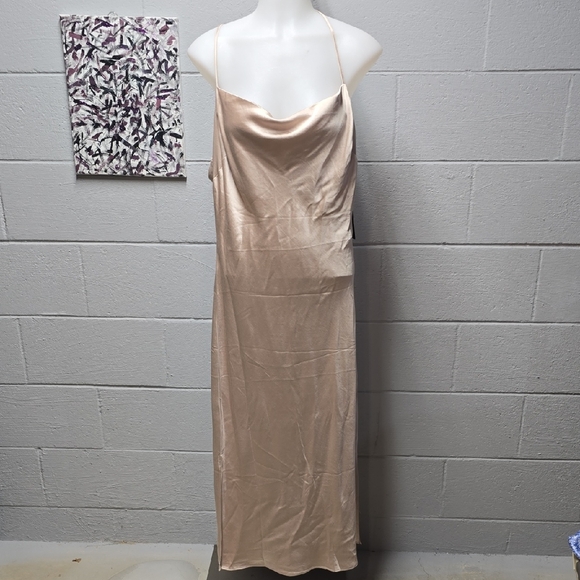 Express Dresses & Skirts - Express Satin Dress in Champagne
